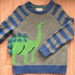 Cat & Jack Kids Sweater with Dinosaur - Gray and Blue
